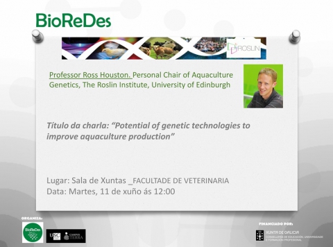 O potencial da tecnoloxía xenética para mellorar a produción acuícola, protagonista dunha conferencia na Facultade de Veterinariacuícuola, protagonista de una conferencia en la Facultad d